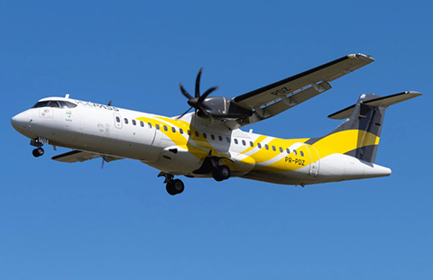 Urgence cause hydraulique d'un avion de Voepass Linhas Aéreas