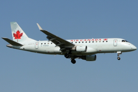 Panne de freins au poser d'un avion de Air Canada