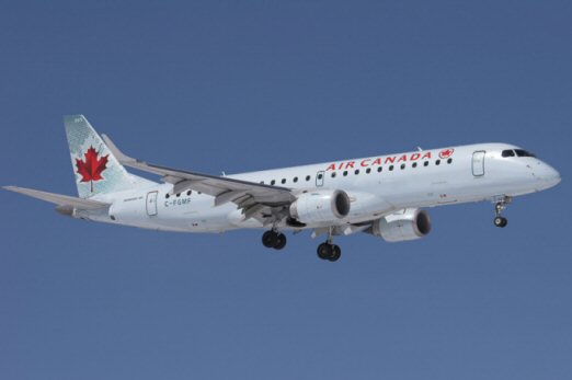 Retour cause problème de train d'un avion de Air Canada