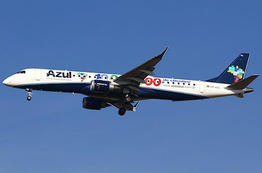 Déroutement cause technique d'un avion de Azul Linhas