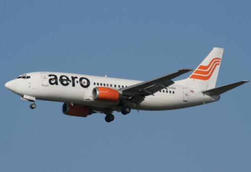 Retour cause pneu éclaté d'un avion de Aero Contractors