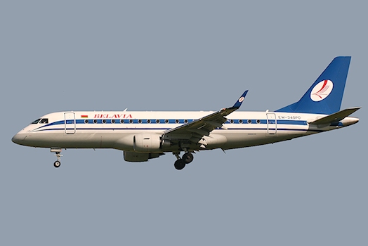 Retour cause problème de train d'un avion de Belavia