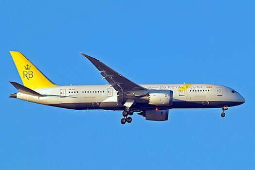 Retour cause panne moteur en vol d'un avion de Royal Brunei