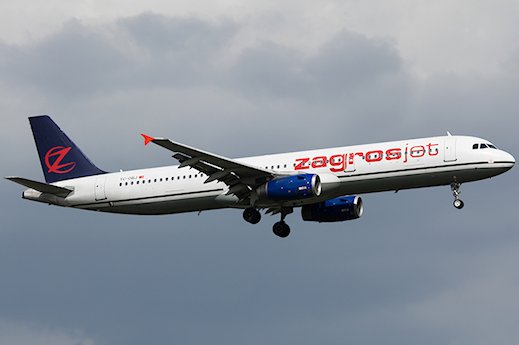 Retour cause panne moteur en vol d'un avion de Zagrosjet