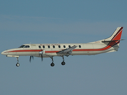Urgence cause fumée sur le train d'un avion de Bearskin Airlines