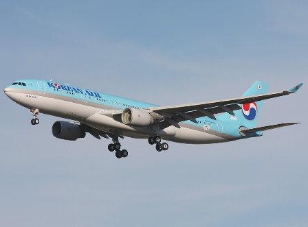 Retour cause choc d'une aile au sol d'un avion de Korean Air