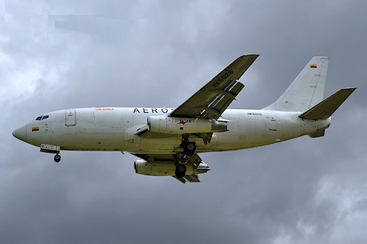 Retour cause problème de train d'un avion de Aerosucre