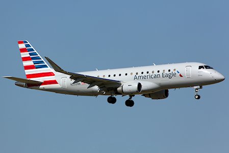 Retour cause problème de train d'un avion de American