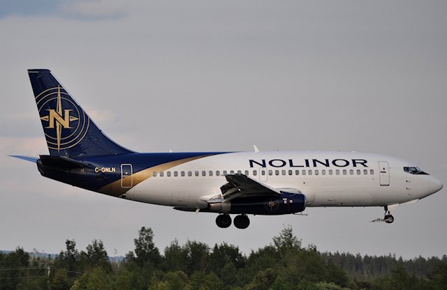 Retour cause problème de train d'un avion de Nolinor
