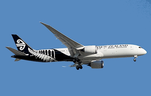 Jambe cassée cause turbulences dans un avion de Air New Zealand