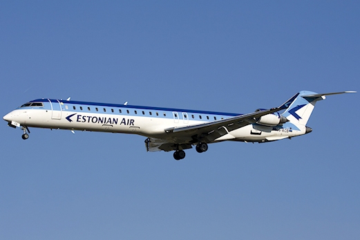 Retour cause problème de train d'un avion de Estonian Air