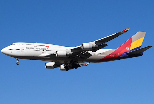 Retour cause erreur de passager d'un avion de Asiana Airline