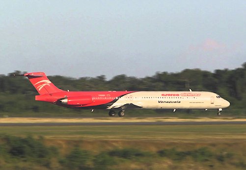 Déroutement cause problème technique d'un avion de Avior Airlines