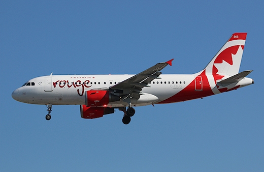 Déroutement cause hydraulique d'un avion de Air Canada Rouge