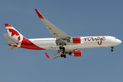 Surchauffe d'anti-givrage d'un avion de Air Canada Rouge