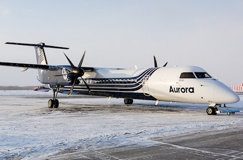 Retour cause problème de train d'un avion de Aurora