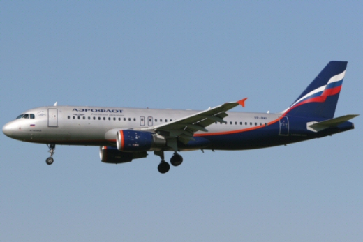 Demi-tour cause fuite hydraulique d'un avion de Aeroflot