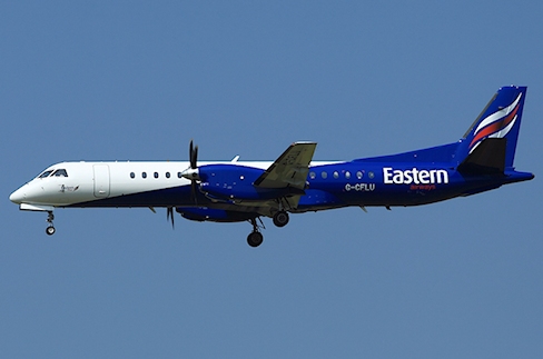 Problèmes techniques au poser d'un avion de Eastern Airways