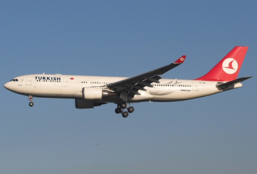 Urgence cause hydraulique d'un avion de Turkish Airlines