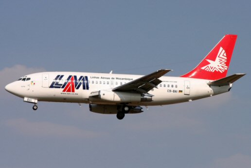 Interruption de décollage d'un avion de LAM Mozambique Airlines