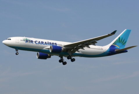 Problème de train au poser d'un avion de Air Caraïbes