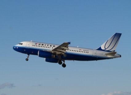 Urgence cause pare-brise fêlé d'un avion de United