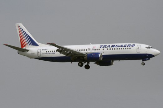 Retour cause problème moteur d'un avion de Transaero