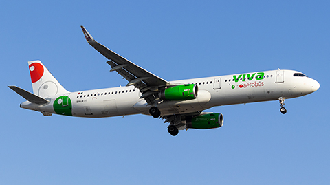 Urgence cause problèmes techniques d'un avion de VivaAerobus