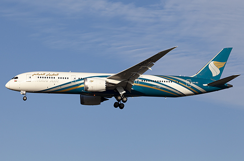 Retour cause pare-brise fêlé d'un avion de Oman Air
