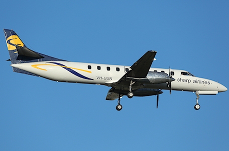 Retour cause problème de train sur un avion de Sharp Airline