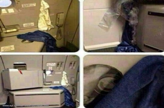 Couvertures pour une fuite sur un avion de Kuweit Airways