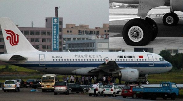 Sortie de piste avant décollage d'un avion de Air China