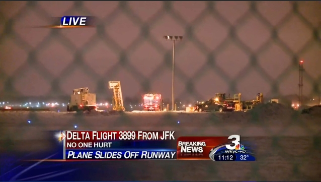 Sortie de piste sans gravité d'un avion de Delta Airlines