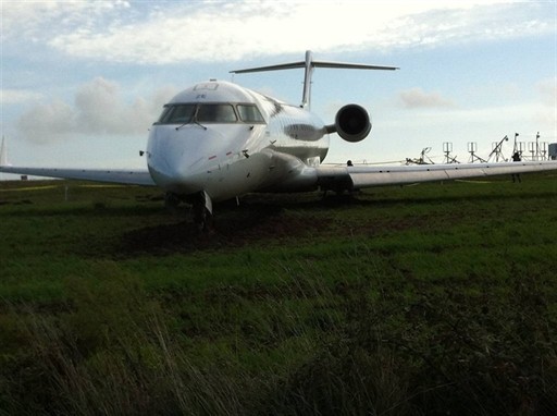 Sortie de piste d'un avion de Air France à Lorient