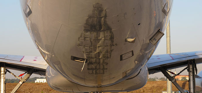 Un avion de Air Astana heurte la piste du fuselage au poser