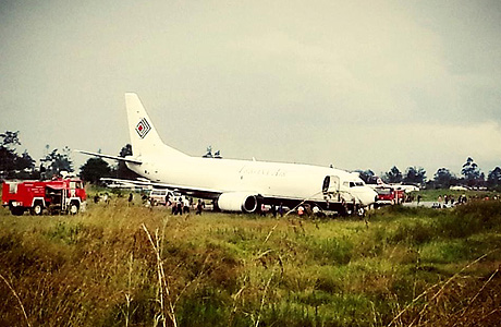 Sortie de piste sans gravité d'un avion de Trigana Air