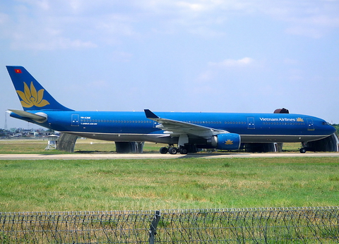 Feu moteur au roulage d'un avion de Vietnam Airlines