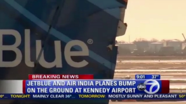 Un avion de Air India heurte un appareil de JetBlue au sol