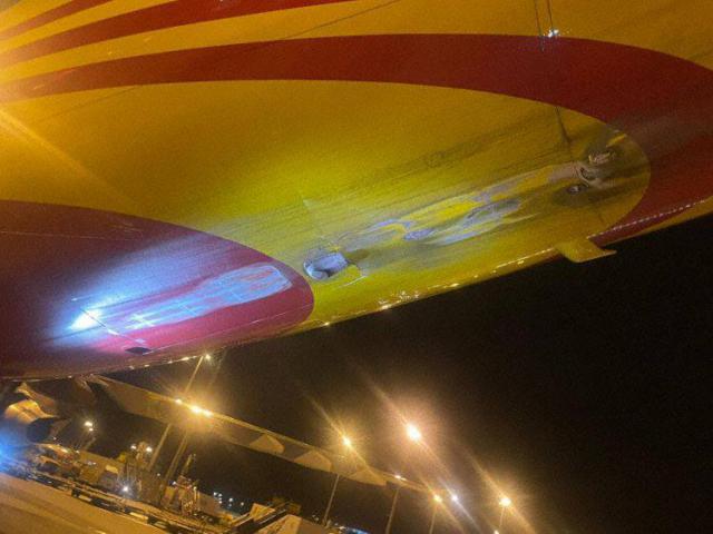 Tail-strike au posé d'un avion de European Air Transport