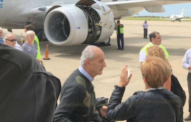 Retour cause moteur d'un avion de Aerolineas Argentinas