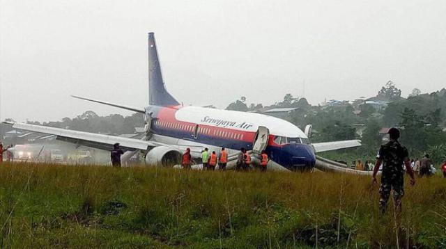 Sortie de piste à l'atterrissage d'un avion de Sriwijaya