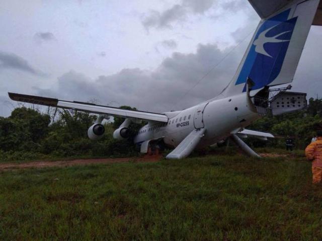 Sortie de piste à l'atterrissage d'un avion de Skyjet Airlines