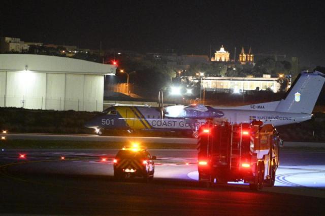 Retour d'urgence d'un avion des gardes-côtes suédois