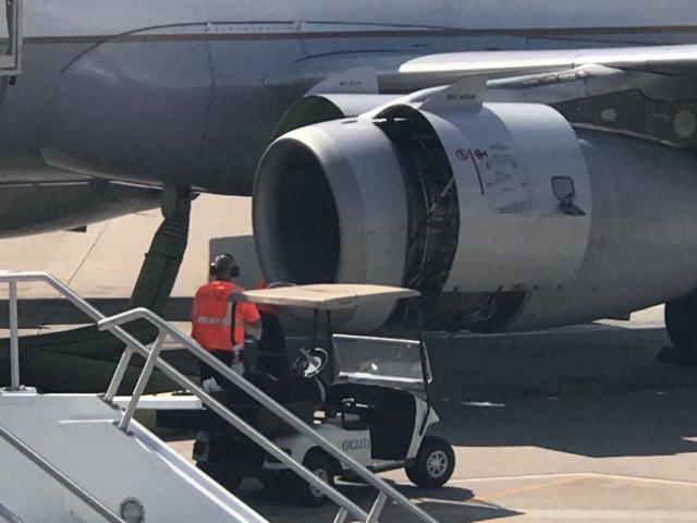Urgence cause problèmes moteur d'un avion de United Airlines