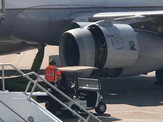 Urgence cause problèmes moteur d'un avion de United Airlines