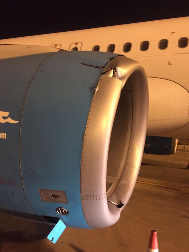 Un avion de Jazeera Airways heurte un ballon de défense