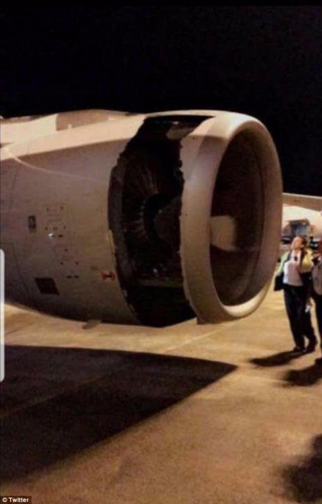 Retour cause explosion moteur d'un avion de China Eastern