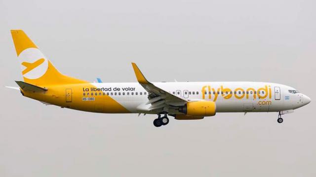 Retour cause panne moteur d'un avion de FlyBondi