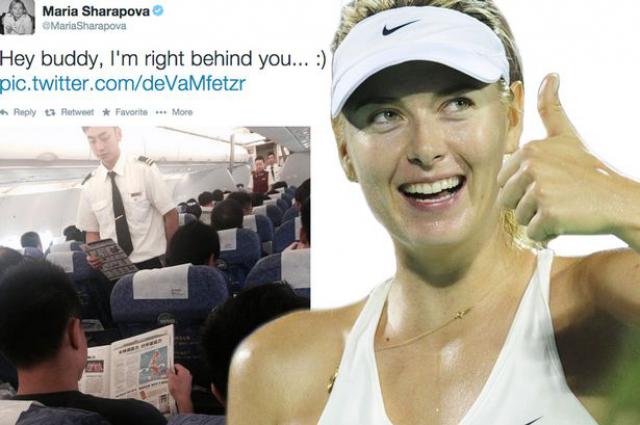Maria Sharapova fait le buzz Twitter dans un avion en Chine