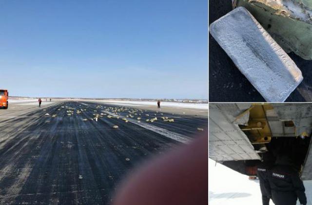 Un appareil russe perd des lingots de métal précieux au décollage